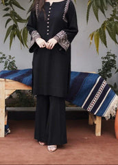 Grace Z-(W679) - Stitched Embroidered 2pc Linen dress