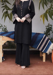 Grace W679- Embroidered 2pc Linen dress