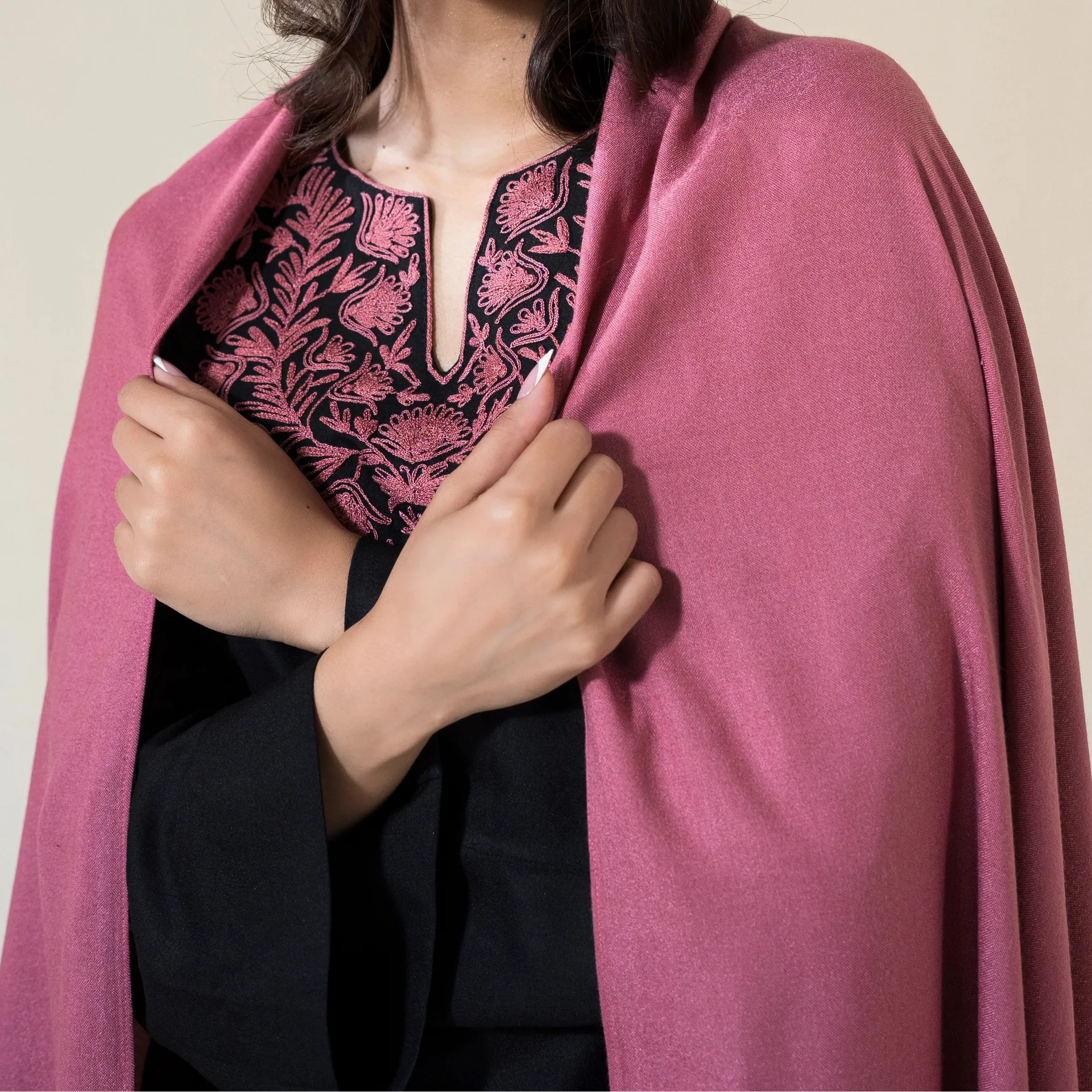 Grace W935-Embroidered 3pc Marina Dress With Embroidered Marina Shawl.