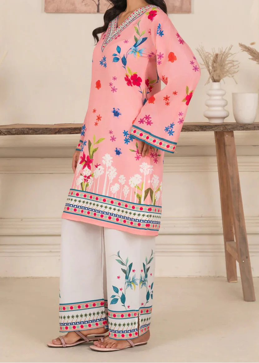 Grace W926 - Digital Printed 2pc Silk Dress.