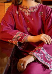 Grace S1293-Embroidered 2pc Lawn Dress.