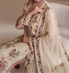 Grace S1441-Embroidered 3pc Lawn Dress With Printed Lawn Dupatta.