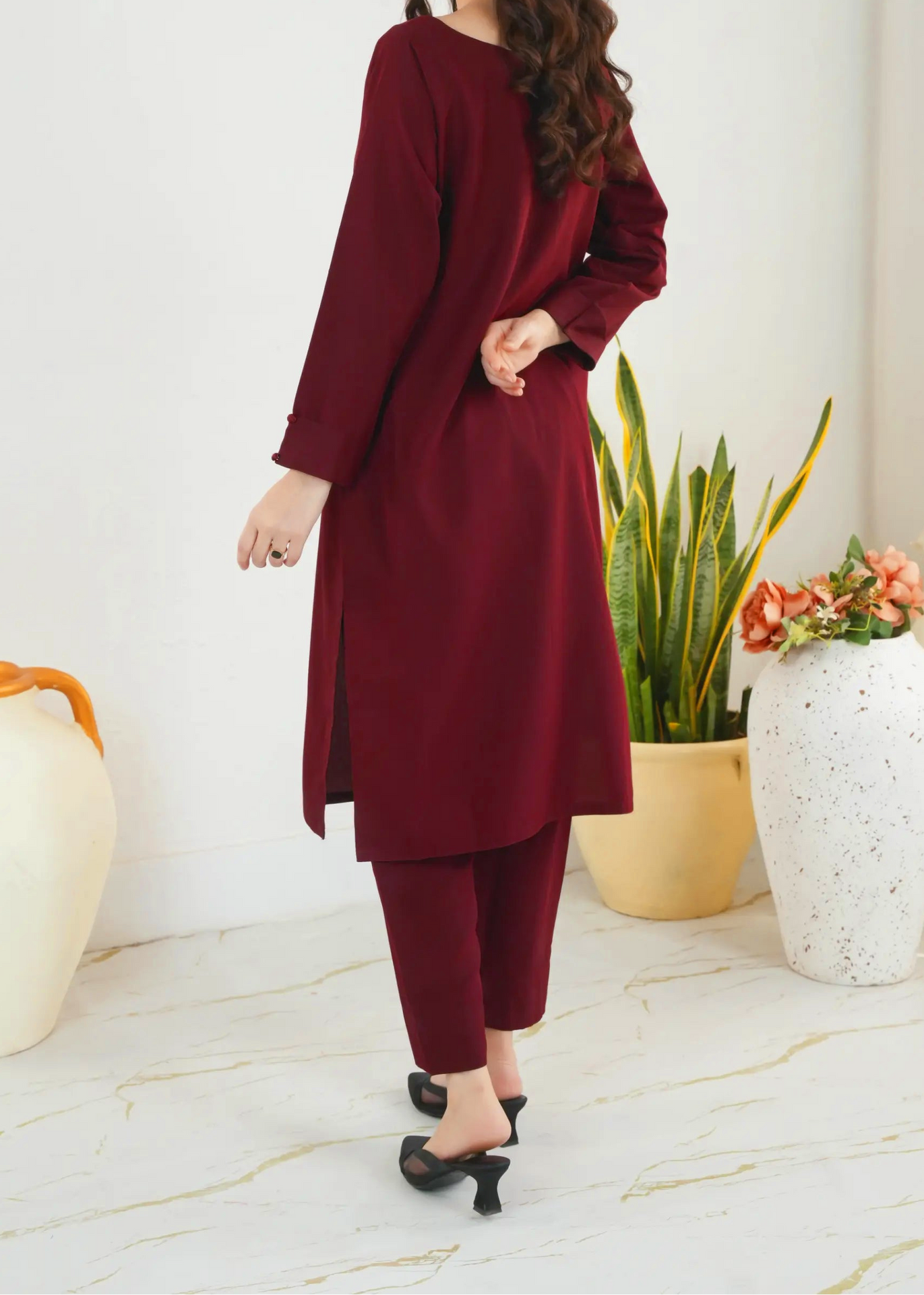 C-S 024- STITCHED 2PC DHANAK CO-ORD SET.