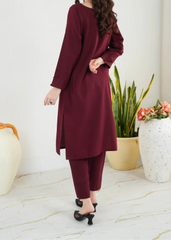 C-S 049- STITCHED 2PC LAWN CO-ORD SET.