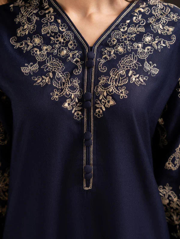 Grace W686- Embroidered 2pc Linen dress