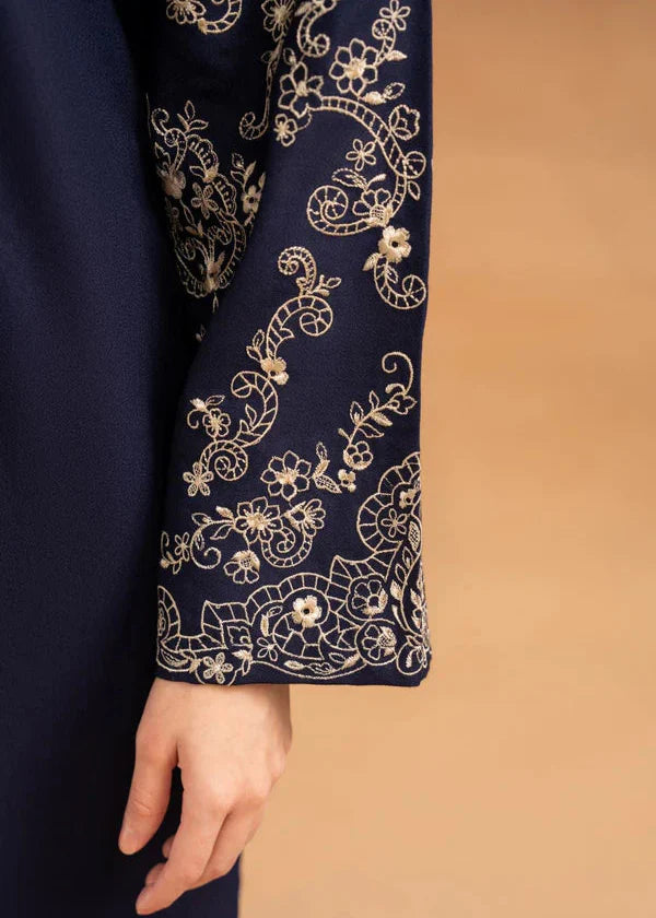 Grace W686- Embroidered 2pc Linen dress