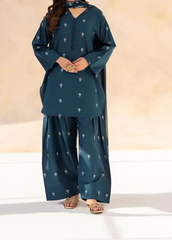 Grace S1434 - Embroidered 3pc Lawn Dress With Embroidered Chiffon Dupatta.