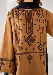 Grace Z-(W982) - Stitched Embroidered 3pc Marina Dress With Embroidered Chiffon Dupatta.