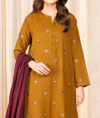 Grace Z-(W553)- Stitched Embroidered 3PC Marina Dress With Embroidered Marina Shawl.