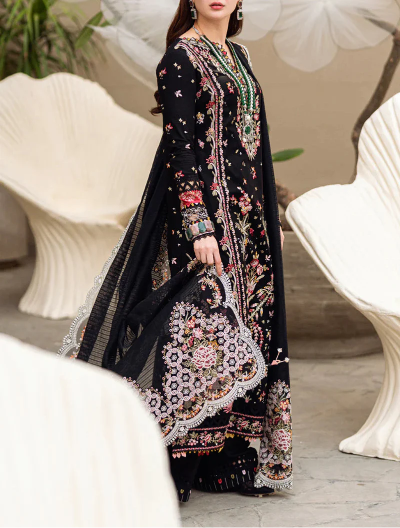 Grace S1232-Embroidered 3pc Lawn Dress With Embroidered  Munar Dupatta.