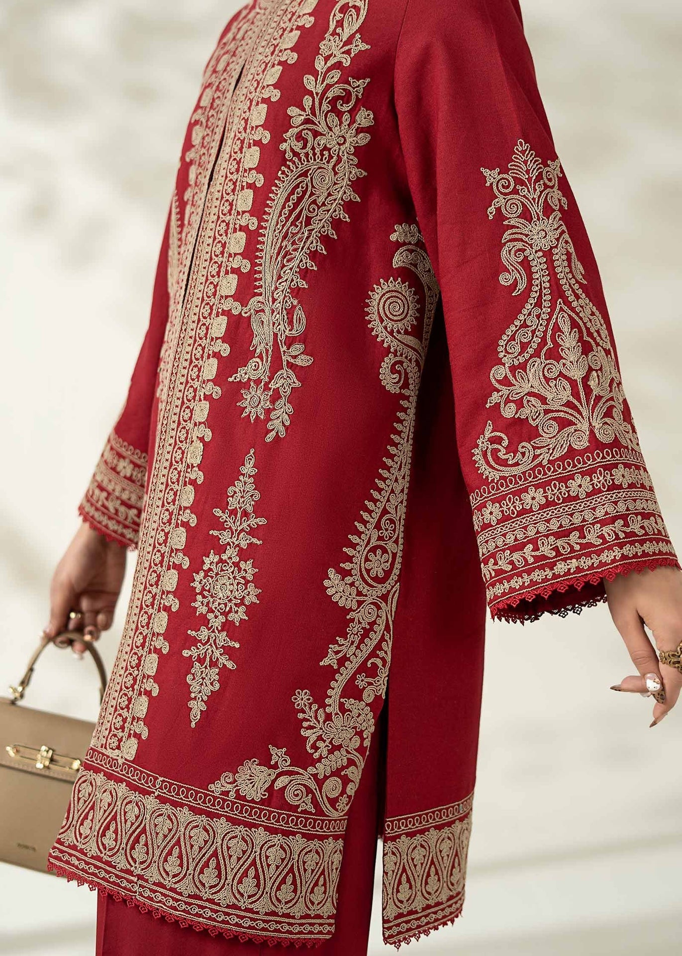 Grace Z-(W846) - Stitched Embroidered 2pc Marina Dress