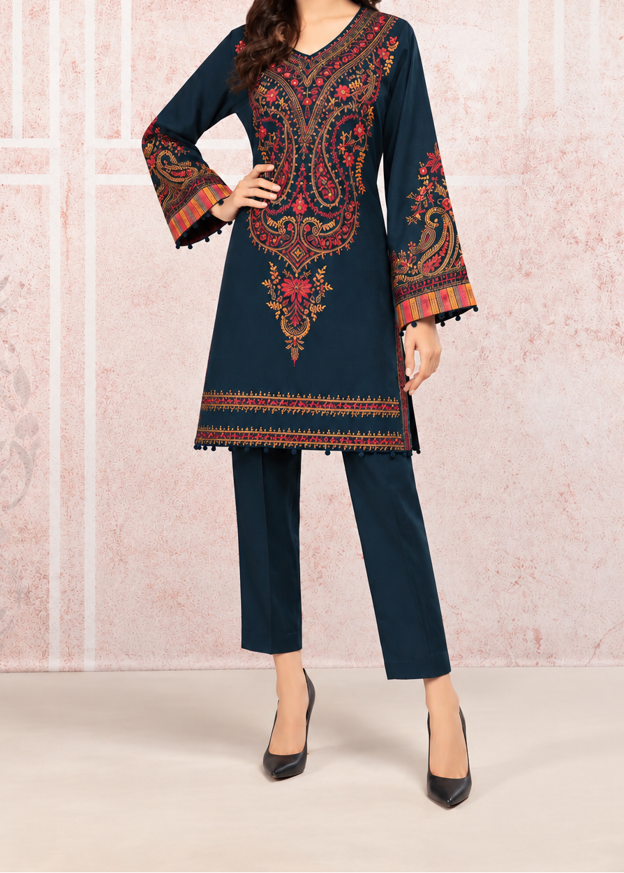 Grace W1108 - Embroidered 2pc Marina Dress.