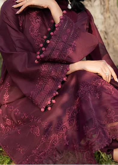 Grace S1306-Embroidered 3pc Lawn Dress With Embroidered Chiffon Dupatta.