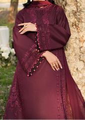 Grace S1306-Embroidered 3pc Lawn Dress With Embroidered Chiffon Dupatta.