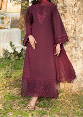 Grace S1306-Embroidered 3pc Lawn Dress With Embroidered Chiffon Dupatta.