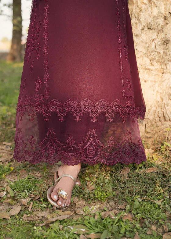 Grace S1306-Embroidered 3pc Lawn Dress With Embroidered Chiffon Dupatta.