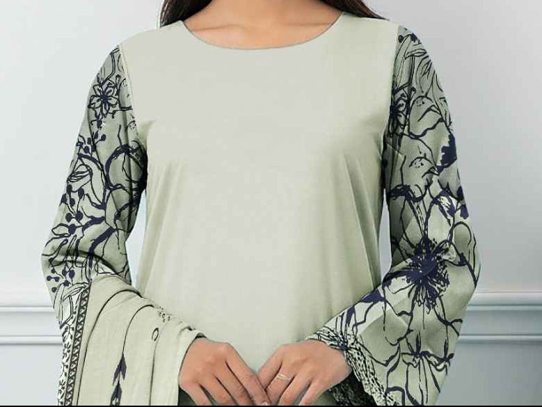 Grace W791 - Digital Printed 3pc Silk dress With Digital Printed Silk dupatta.