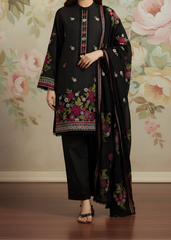 Grace W503-Embroidered 3pc marina dress with Embroidered marina shwal.