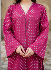 Grace W838 - Digital Printed 3pc Karandi Dress With Digital Printed Karandi Shawl.