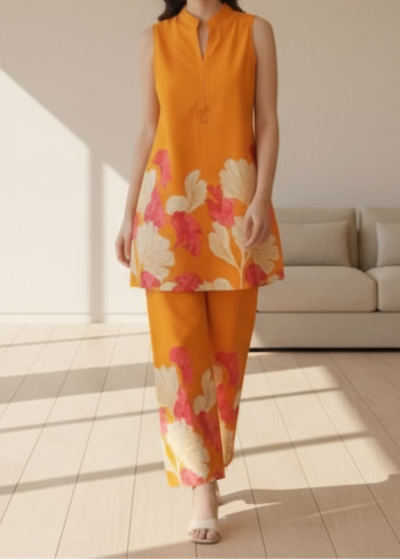 Grace W950- Digital Printed 2pc Karandi Dress.