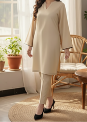 C-S 034- STITCHED 2PC DHANAK CO-ORD SET.