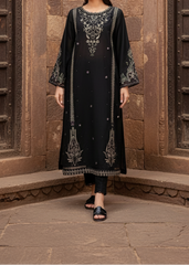 Grace Z-(W309)- Stitched Embroidered 2pc Linen dress