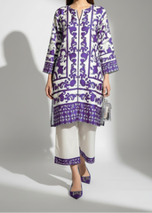 Grace W698 - Digital Printed 3pc Silk dress With Digital Printed Silk dupatta.