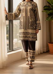 Grace W725 - Digital Printed 3pc Silk dress With Digital Printed Silk dupatta.