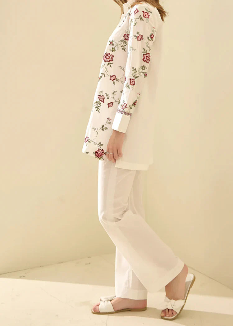 Grace Z-(W1000) - Stitched Embroidered 2pc Marina Dress.