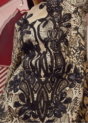 Grace W899 - Embroidered & Digital Printed 3pc Karandi Dress With Digital Printed Karandi Shawl.