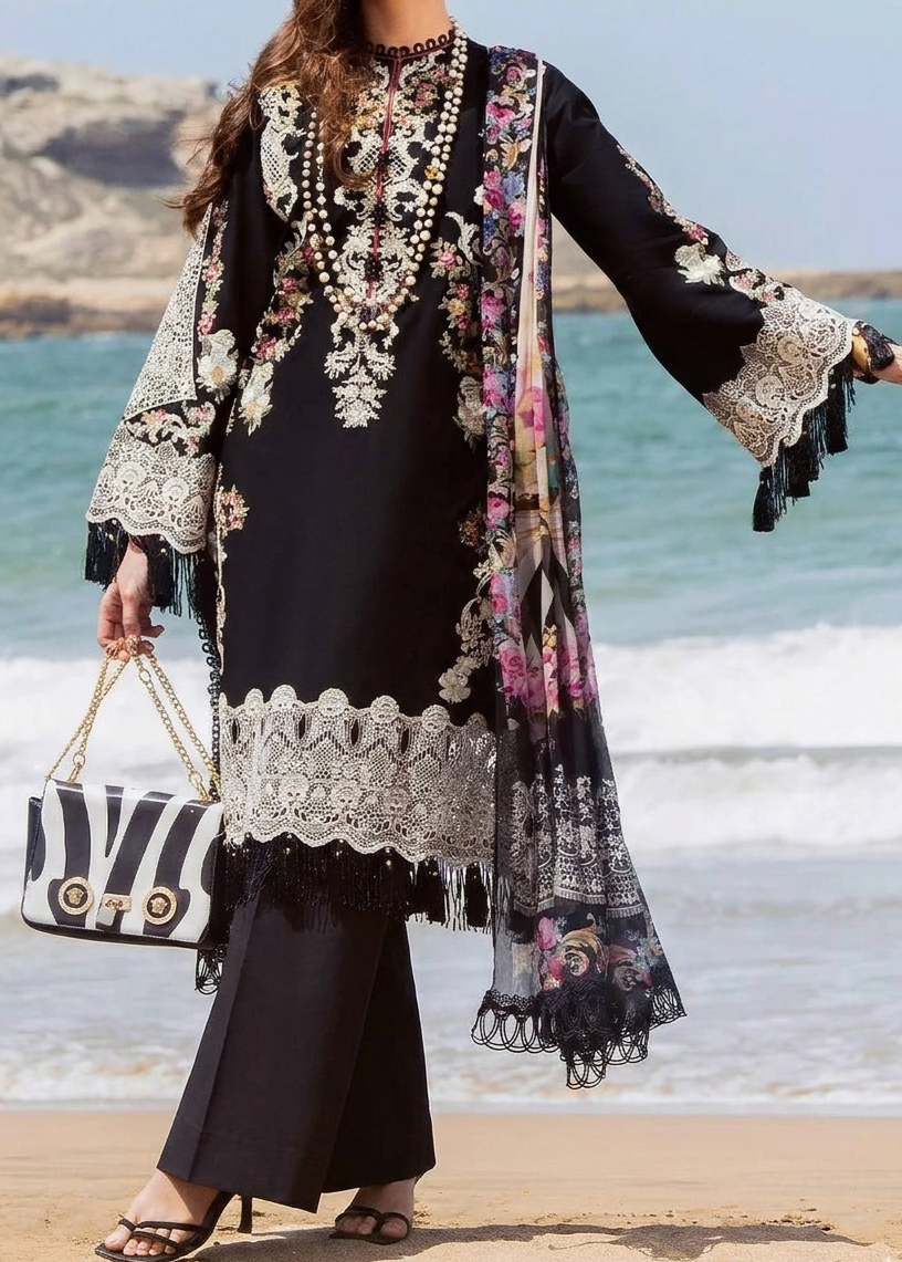 Grace S1331-Embroidered 3pc Lawn Dress With Printed Lawn Dupatta.
