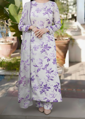 Grace W927 - Digital Printed 3pc Silk Dress With Digital Printed Silk Dupatta.