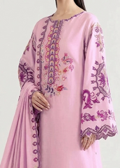 Grace S1529 - Embroidered 3pc Lawn Dress With Embroidered Chiffon Dupatta.