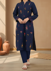 Grace W458-Embroidered 2pc khaddar dress