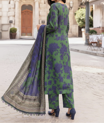 Grace W821 - Digital Printed 3pc Karandi Dress With Digital Printed Karandi Shawl.