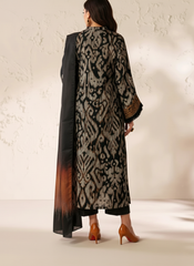 Grace W762 - Printed & Embroidered 3pc Karandi Dress With Printed Karandi Shawl.