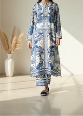 Grace W723 - Digital Printed 3pc Silk dress With Digital Printed Silk dupatta.