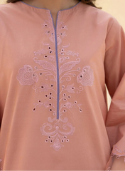 Grace S1506 - Embroidered 3pc CHIKANKARI Lawn Dress With Printed Chiffon Dupatta.