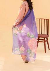 Grace S1506 - Embroidered 3pc CHIKANKARI Lawn Dress With Printed Chiffon Dupatta.