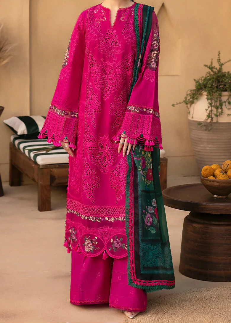 Grace S1511 - Embroidered 3pc CHIKANKARI Lawn Dress With Printed Lawn Dupatta.