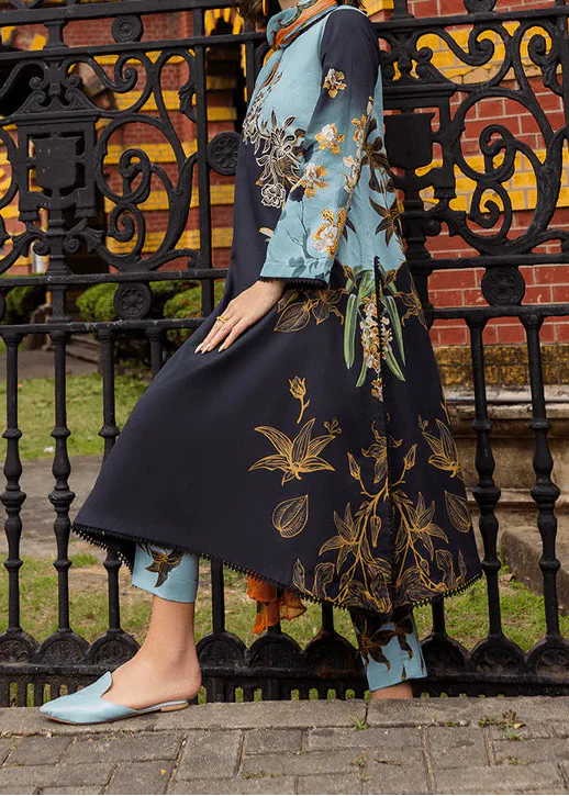 Grace W810 - Digital Printed 3pc Karandi Dress With Digital Printed Karandi Shawl.