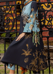 Grace W810 - Digital Printed 3pc Karandi Dress With Digital Printed Karandi Shawl.