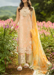 Grace S1238-Embroidered 3pc CHIKANKARI Lawn Dress With Printed Munar Dupatta.