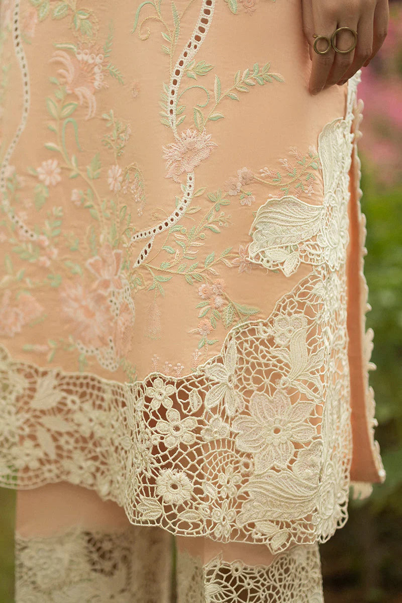 Grace S1238-Embroidered 3pc CHIKANKARI Lawn Dress With Printed Munar Dupatta.