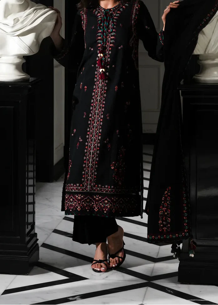 Grace W895-Embroidered 3pc Marina Dress With Embroidered Marina Shawl.