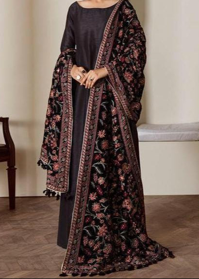 Sarinnah Premium 05-Embroided Fine quality Velvet shawl.