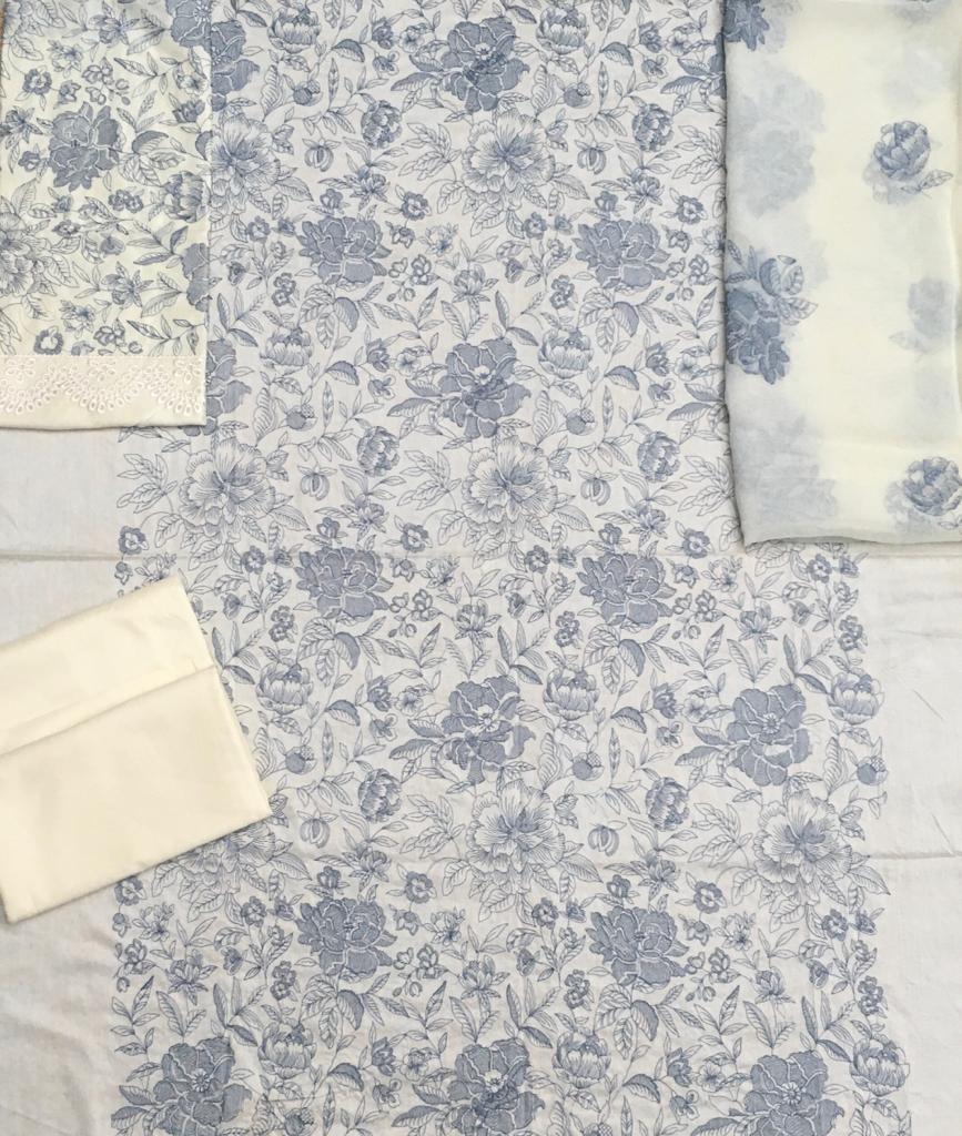 Grace W99 - Embroidered 2pc linen dress