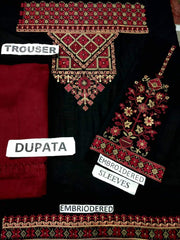 Grace W163-Embroidered 3pc Marina dress with marina shawl.