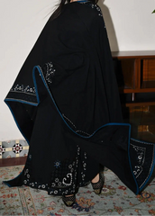 Grace Z-(W904) - Stitched Embroidered 3pc Marina Dress With Embroidered Marina Shawl.