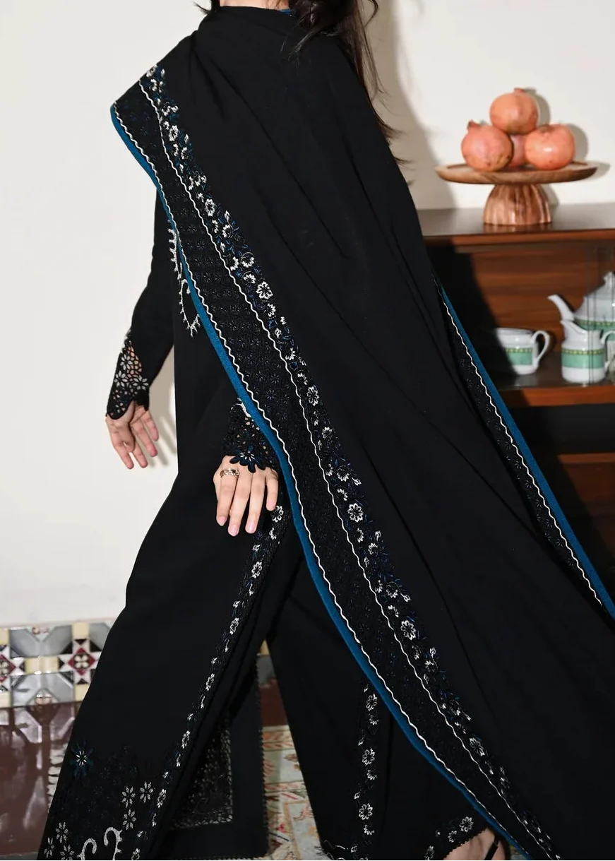 Grace W904-Embroidered 3pc Marina Dress With Embroidered Marina Shawl.
